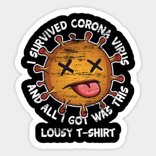 I survived Corona Virus Sticker
